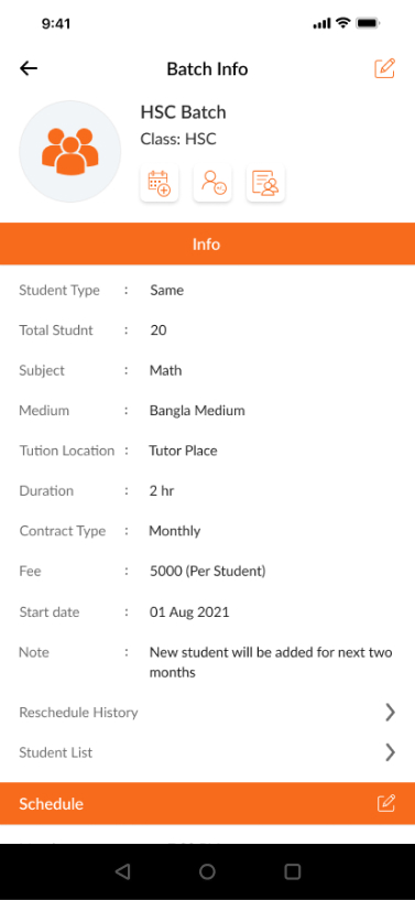 Batch Info